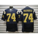 New York Jets 74 Nick Mangold Dk.Blue Elite Jerseys