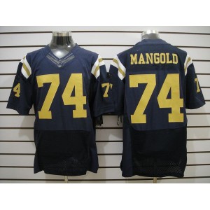 New York Jets 74 Nick Mangold Dk.Bleu Élite Maillot Magasins