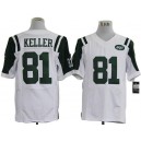 New York Jets 81& Dustin Keller White Elite Jersey