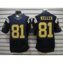 New York Jets &81 Keller Dark Blue Elite Jersey