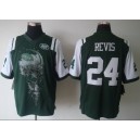 New York Jets 24 Darrelle Revis Green Helmet Tri-Blend Limited Jersey