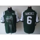 New York Jets 6 Mark Sanchez Green Helmet Tri-Blend Limited Jersey