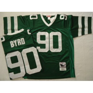 New York Jets 90 Byrd Throwback verte Maillot Magasins Authentic