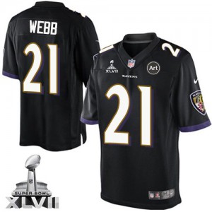 Jeunesse Nike Baltimore Ravens # 21 Lardarius Webb élite noire remplaçant Super Bowl XLVII NFL Maillot Magasin Jeunesse Nike Baltimore Ravens # 21 Lardarius Webb élite noire remplaçant Super Bowl XLVII NFL Maillot Magasin