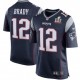 New England Patriots, Tom Brady Hommes Nike Marine Super Bowl LI lié aux jeu Maillot