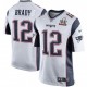 Patriots de la Nouvelle-Angleterre Tom Brady Nike blanc Super Bowl LI masculine liée jeu Maillot