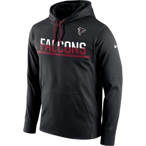 Atlanta Falcons Nike noir Sideline Circuit Pullover Performance Hoodie masculine