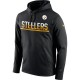 Pittsburgh Steelers Nike noir Sideline Circuit Pullover Performance Hoodie masculine