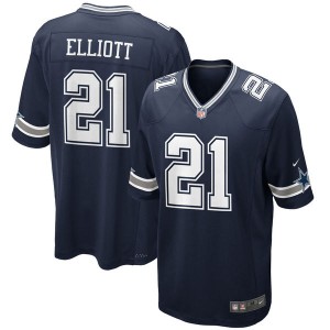 Dallas Cowboys Ezéchiel Elliott Nike masculine Maillot jeu marine