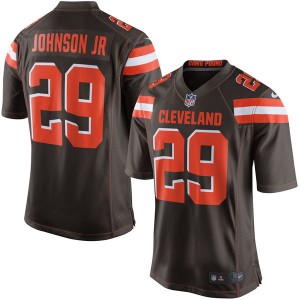 Browns de Cleveland de Hommes Johnson Nike duc brun jeu Maillot