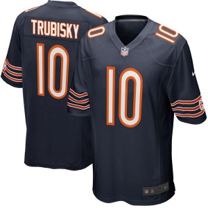 Chicago de hommes porte Mitchell Trubisky Nike marine 2017 projet Pick Maillot jeu Chicago de hommes porte Mitchell Trubisky Nike marine 2017 projet Pick Maillot jeu