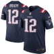 Hommes Nouvelle Angleterre patriotes Tom Brady Nike Navy couleur Rush Maillot légende