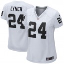 Femmes Oakland Raiders Marshawn Lynch Nike Blanc Jeu maillots
