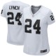 Femmes Las Vegas Raiders Marshawn Lynch Nike Blanc Jeu maillots