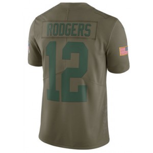 Green Bay Packers Aaron Rodgers Nike 2017 NFL Hommes Salute to service maillots