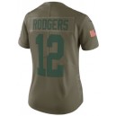 Green Bay Packers Aaron Rodgers Nike 2017 NFL Femmes Salute to service maillots
