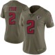 Femmes Atlanta Falcons Matt Ryan Nike olive Salute to Service Limited maillots