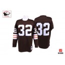 Mitchell And Ness Cleveland Browns &32 Jim Brown Brown Team Color Authentic Throwback NFL Jersey