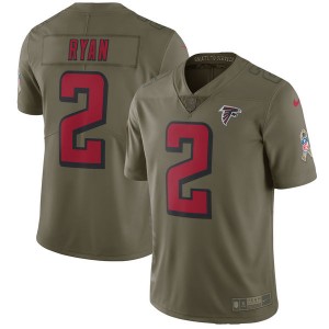 Hommes Atlanta Falcons Matt Ryan Nike olive Salute to Service Limited maillots Hommes Atlanta Falcons Matt Ryan Nike olive Salute to Service Limited maillots