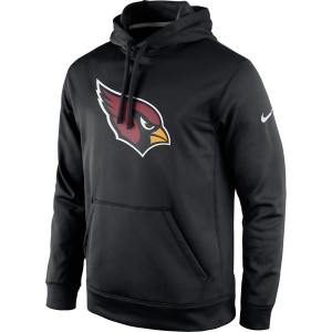 Hommes Arizona Cardinals Nike Noir circuit logo essentiel performance pull Sweat à capuche