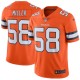 Hommes Denver Broncos von Miller Nike orange vapeur intouchable Couleur Rush Player Limited maillot