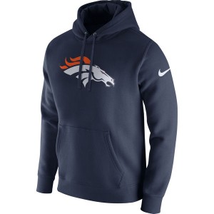 Hommes Denver Broncos Nike Navy Club pull molletonné Sweat