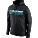 Hommes Carolina Panthers Nike Black ligne de touche pull performance Sweat