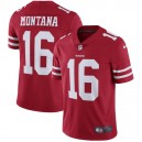 Hommes San Francisco 49ers Joe Montana Nike Scarlet Retired Player Vapor intouchable Limited retour maillots