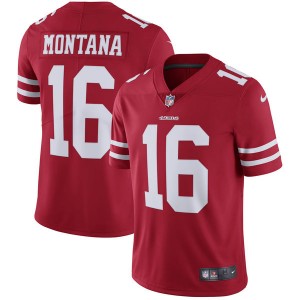 Hommes San Francisco 49ers Joe Montana Nike Scarlet Retired Player Vapor intouchable Limited retour maillots Hommes San Francisco 49ers Joe Montana Nike Scarlet Retired Player Vapor intouchable Limited retour maillots