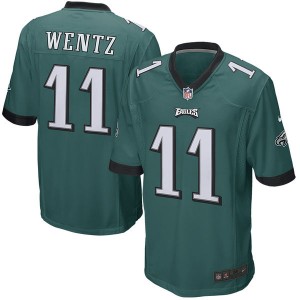 Hommes Philadelphia Eagles Carson Wentz Nike Vert Jeu maillots