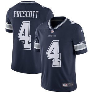 Hommes Dallas Cowboys Dak Prescott Nike Navy Vapor intouchable Limited Player maillots