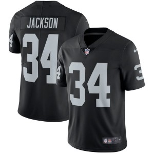 Hommes Las Vegas Raiders Bo Jackson Nike Noir Retraite Joueur vapeur intouchable Limited Maillot