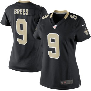 Femmes New Orleans Saints Drew Brees Nike Noir Jeu maillots