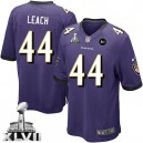 Youth Nike Baltimore Ravens &44 Vonta Leach Elite Purple Team Color Super Bowl XLVII NFL Jersey