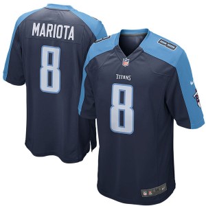 Hommes Tennessee Titans Marcus Mariota Nike Navy maillots de jeu