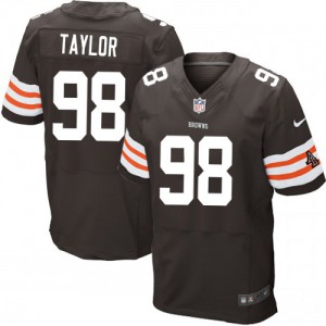 Hommes Nike Cleveland Browns # 98 Phil Taylor Élite Brown couleur NFL maillot de Team