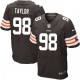 Men Nike Cleveland Browns &98 Phil Taylor Elite Brown Team Color NFL Jersey
