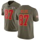 Hommes Kansas City Chiefs Travis kpandji Nike olive Salute to Service Limited maillots