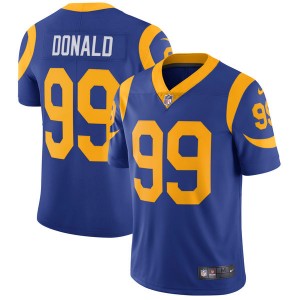 Hommes Los Angeles Rams Aaron Donald Nike Royal Vapeur intouchable Limitée Joueur maillot