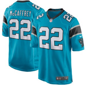 Hommes Carolina Panthers Christian McCaffrey Nike Bleu Jeu maillots