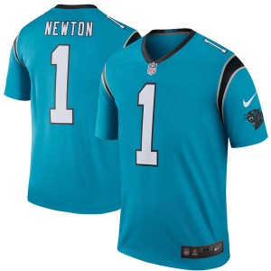 Hommes Carolina Panthers Cam Newton Nike Bleu Couleur Rush LÃ©gende maillots