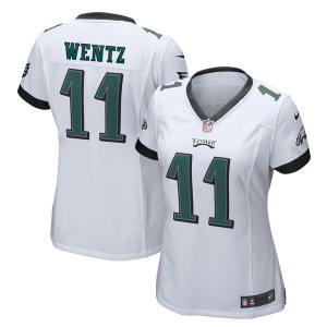 Femmes Philadelphia Eagles Carson Wentz Nike Blanc Jeu maillots