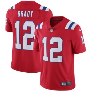 Hommes New England Patriots Tom Brady Nike Rouge Vapeur intouchable maillot Limitée Joueur
