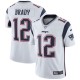 Hommes New England Patriots Tom Brady Nike Blanc Vapor intouchable maillot Limitée Joueur