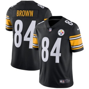 Hommes Pittsburgh Steelers Antonio brun Nike Black Vapor intouchable maillot LimitÃ©e Joueur