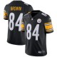 Hommes Pittsburgh Steelers Antonio brun Nike Black Vapor intouchable maillot Limitée Joueur