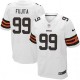 Men Nike Cleveland Browns &99 Scott Fujita Elite White NFL Jersey