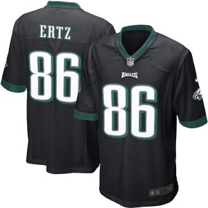 Homme Philadelphia Eagles Zach Ertz Nike Noir jeu alternatif maillots