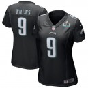 Femmes Philadelphia Eagles Nick Faulds Nike Black Super Bowl IIL Lié patch Jeu Événement maillots