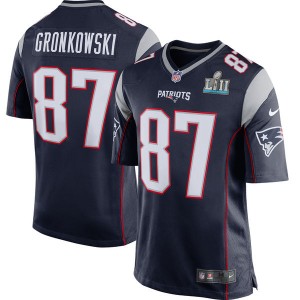 Hommes New England Patriots Rob Gronkowski Nike Navy Super Bowl jeu de maillots